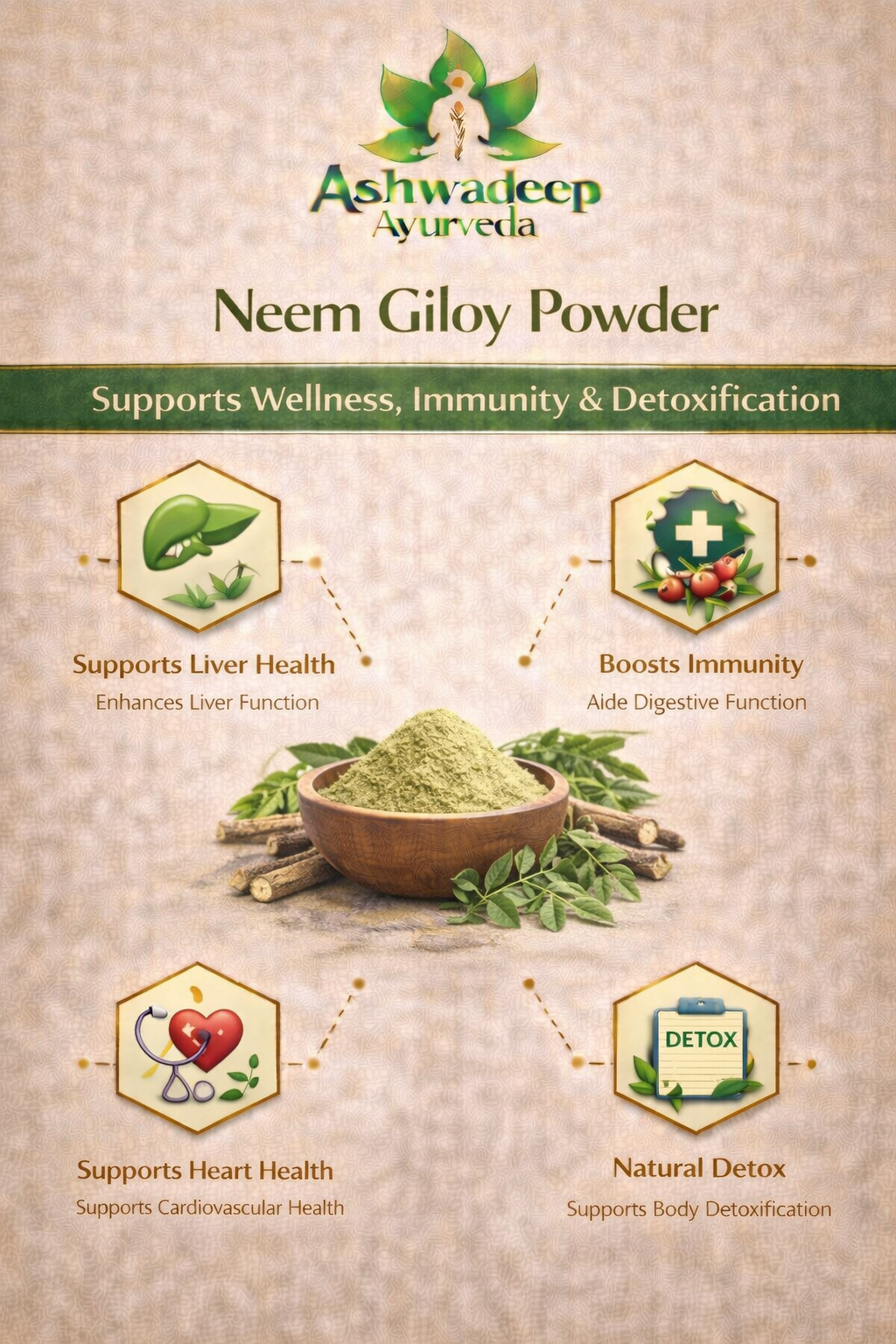 ASHWADEEP Neem Giloy Powder - Image 3